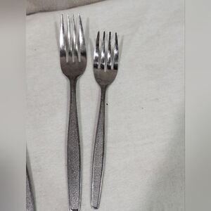 Vtg Oneida stainless flatware forks Kimberly 4 dinner 4 salad MCM Replacements